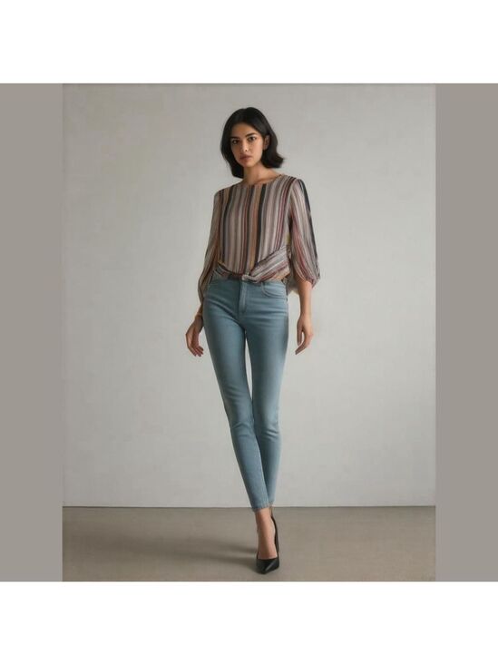 KIRIOUS LOS ANGELES Tops - Kirious Women's 3/4 Sleeve Top - Front Tie